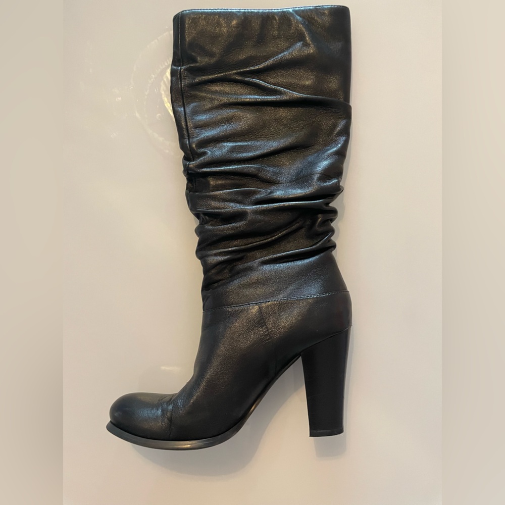 NORDSTROM BP Women’s Black Leather Boots Size 7 - Vintage Y2K - Great Condition